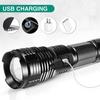 New XHP70 LED Flashlight XHP50 LED Flashlights USB Rechargeable Flashlight Zoomable Torch Waterproof Torch Camping Flashlight
