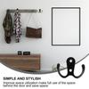 10pcs Coat Hooks 2 Hole Wall-mounted 2-Pronged Clothes Hook Towel Hook Coat Hanger for Robes Coats Hats Keys Towels Black