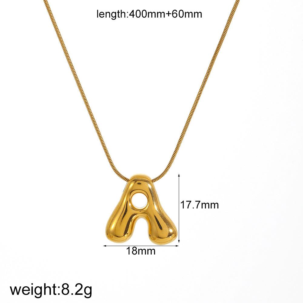 Personalized Gold Stainless Steel Letter Necklace With Diy Name Pendant For Men Women