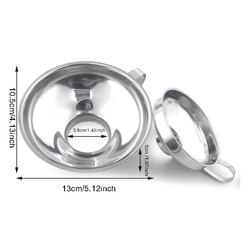 

Практичная консервная воронка из нержавеющей стали, воронка для банок с широким горлышком с ручкой для обычных банок, пищевой металлический джем