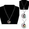 Vintage Geometric Alloy Pendant Necklace With Hollow Moon Design Ideal For Sweaters 15g