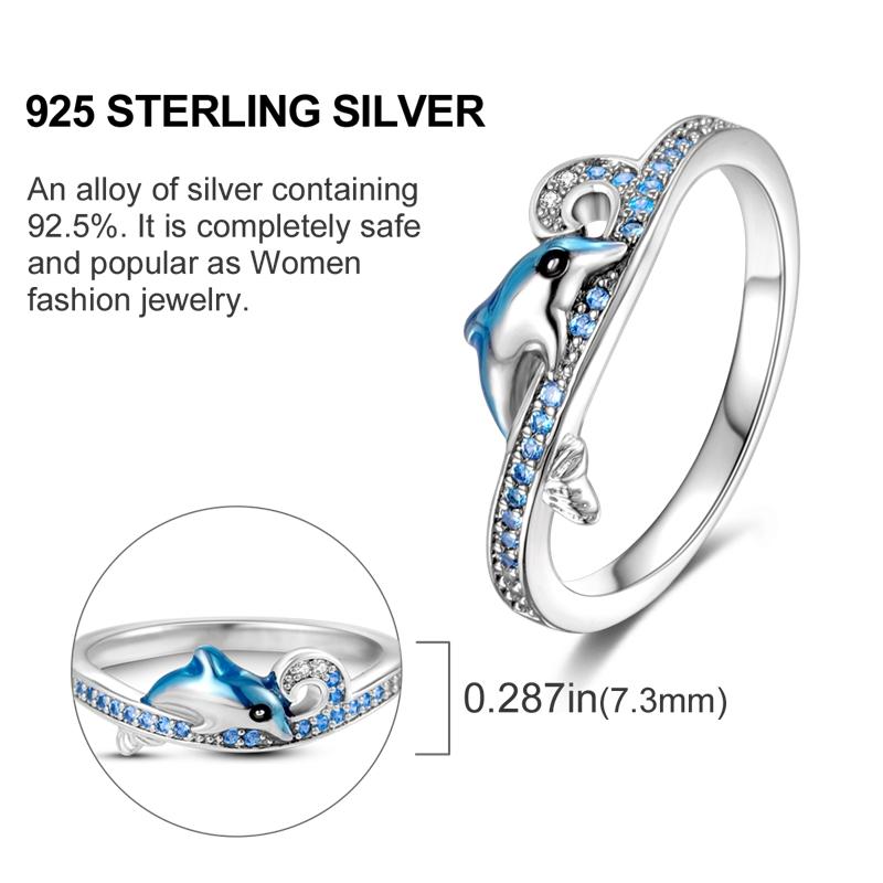 Originální stříbrný prsten 925 Barevné diamanty Zirkony Prsten na prst Pro ženy Šperky Svatební Zásnubní Dárek k narozeninám