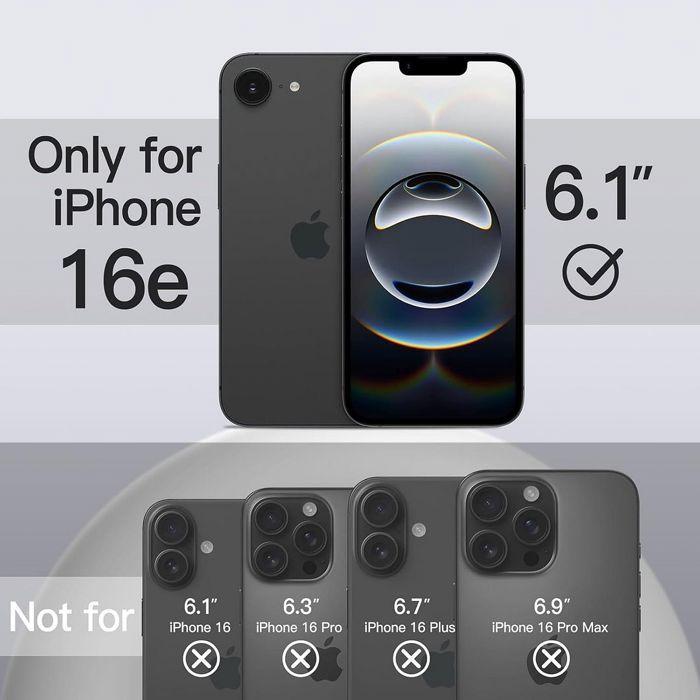 Protective Case - BOOLING - iPhone 16e - Liquid Silicone - Matte Effect - Navy Blue