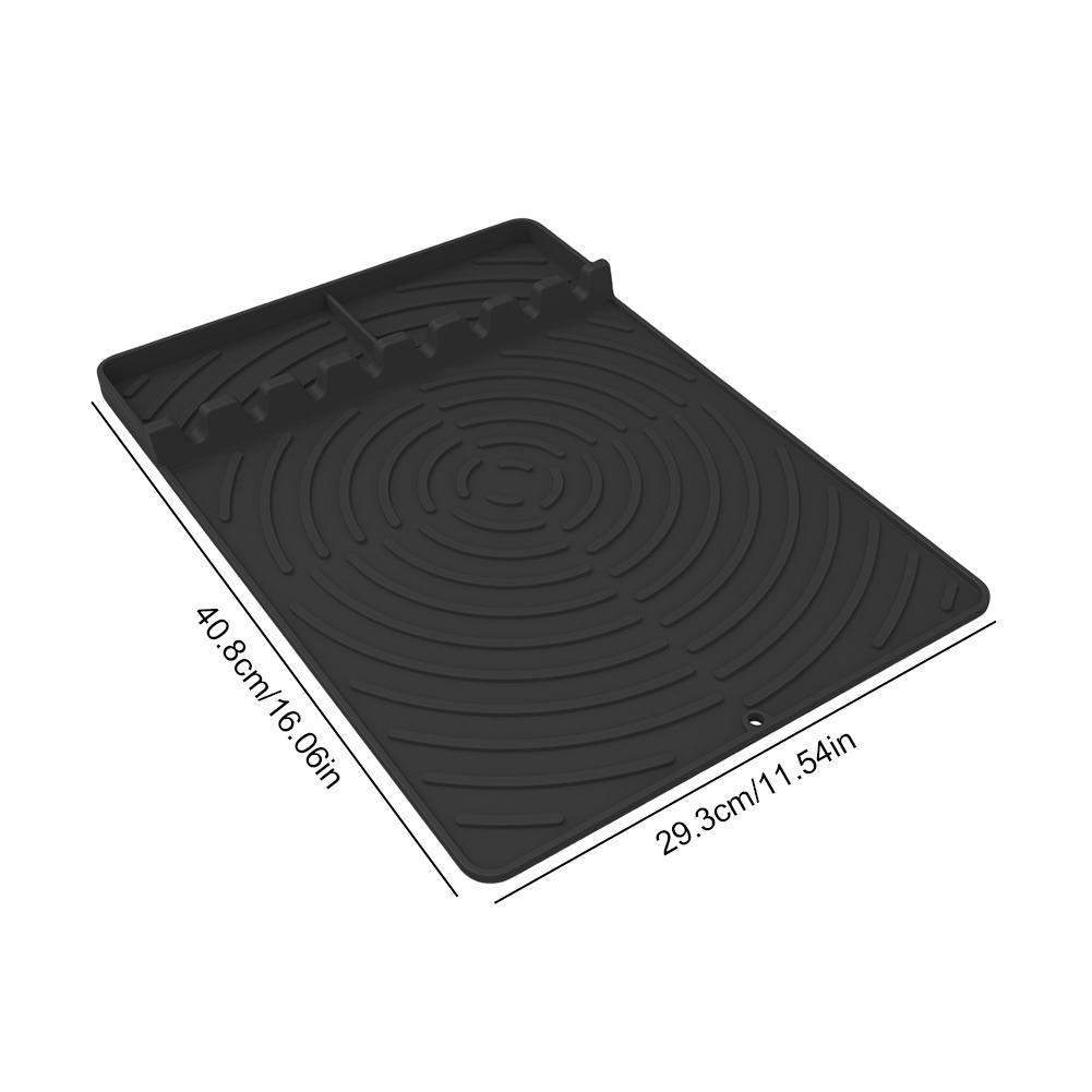 Silicone Griddle Tools Mat for ninj FlexFlame Large Silicone Spatula Mat with Drip Pad Griddle Mats BBQ Grill Accessories