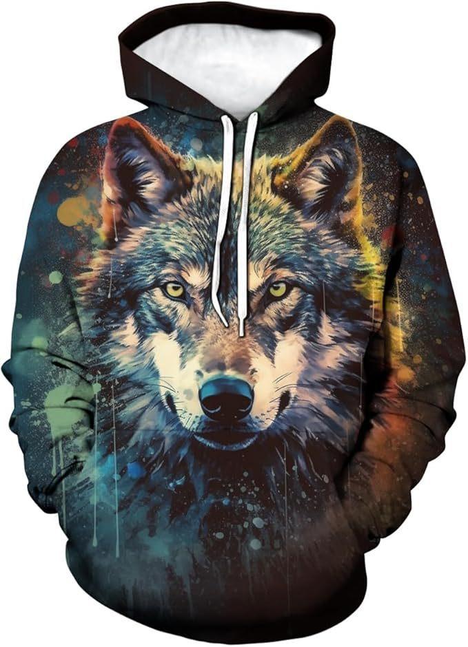26 New Men's Clothing Popular Animal Printing Series 3D Printing Hoodie Children's Sweater Men's