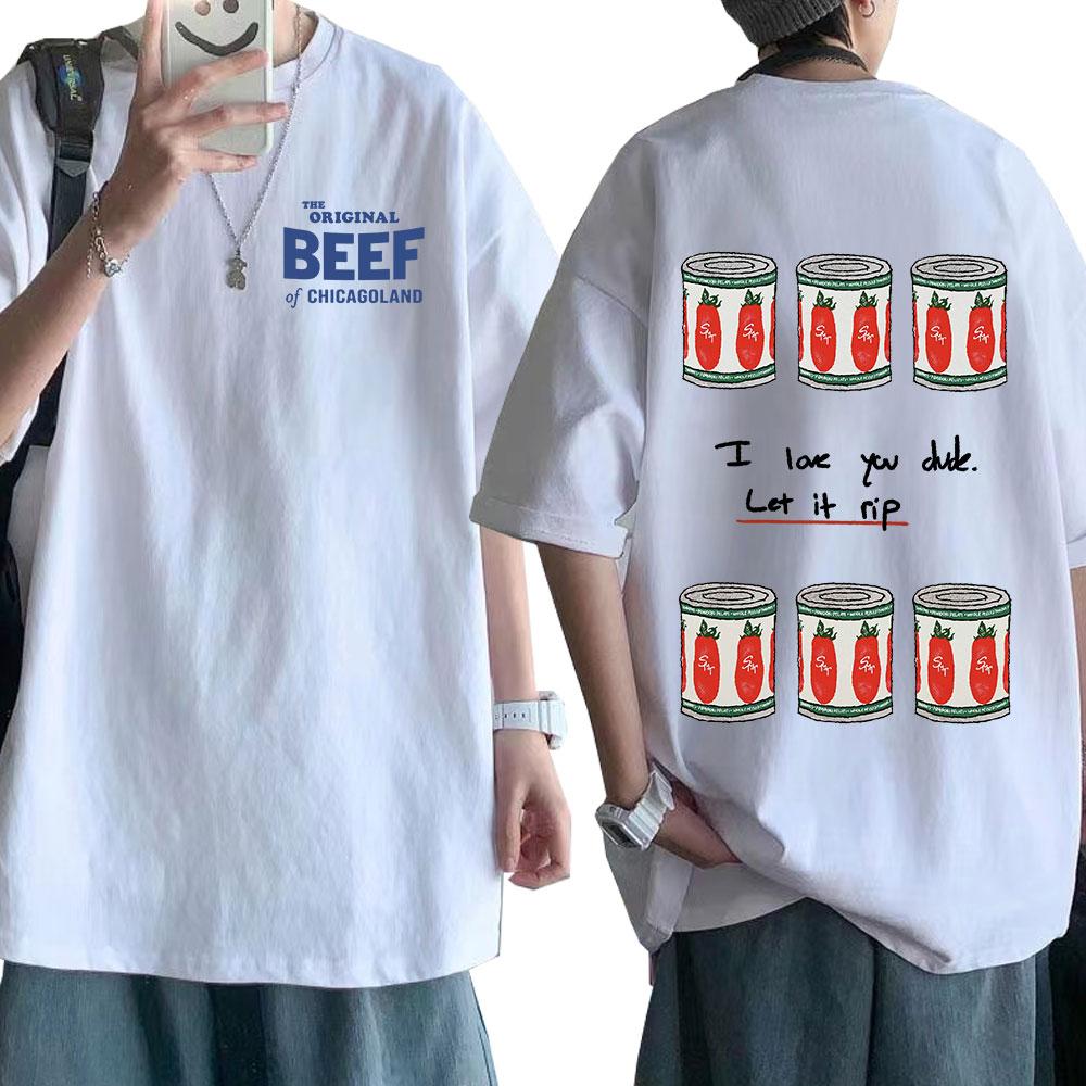 The Bear TV Series The Original Beef of Chicagoland T-shirt Harajuku Men Women Clothing Fashion Casual Cotton Oversized T Shirts
