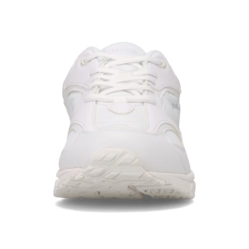 SPALDING JIN 2398 Running Sneakers, Shock Absorbing, Wide Width, Lightweight, Men's 4E, Women's 3E, White/White, Size 23.0 Cm