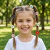 10pcs Non-Slip Flower Girls Hair Ties High Elasticity Braiding Elastic Rubber Bands  Girls