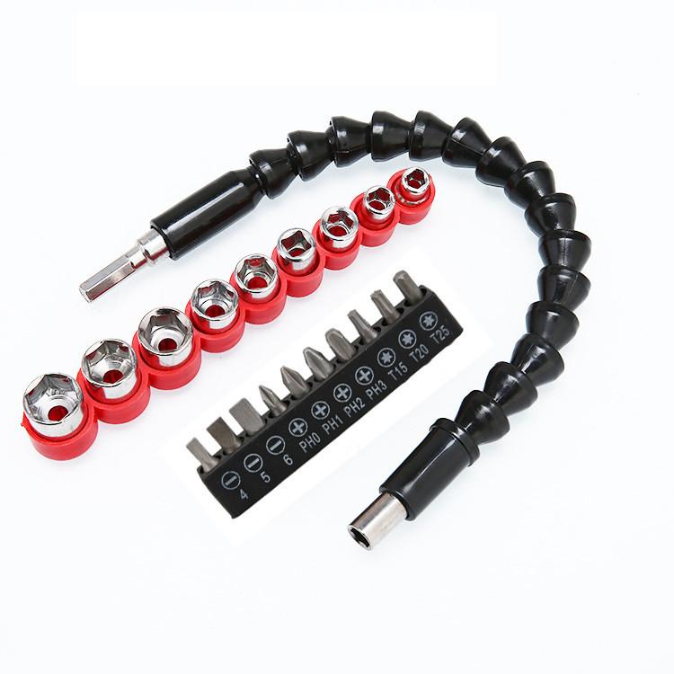 

20PCS Hex Socket Mini Magnetic Screwdriver Bit Set Adapter Holder Socket Tools Type A