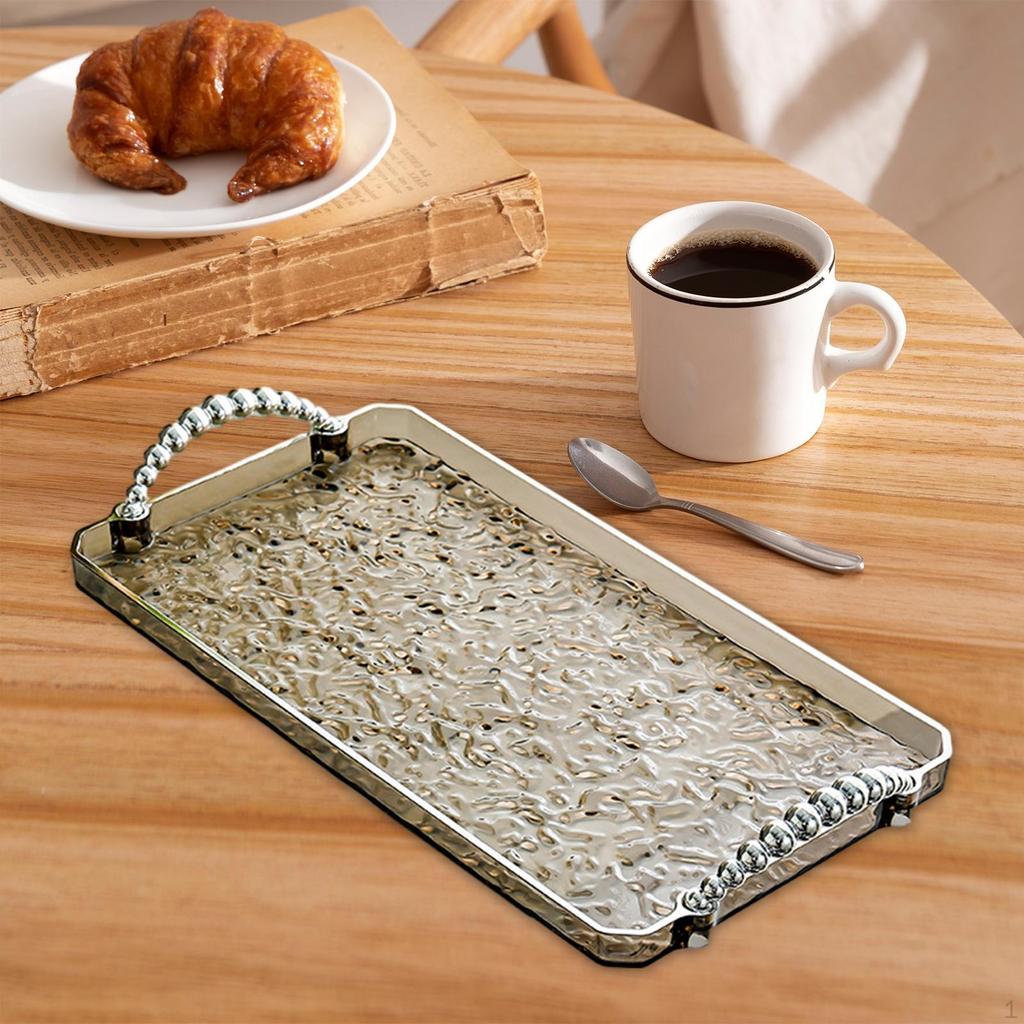 Elegant Rectangular Tray for Jewelry And Snacks Organization On