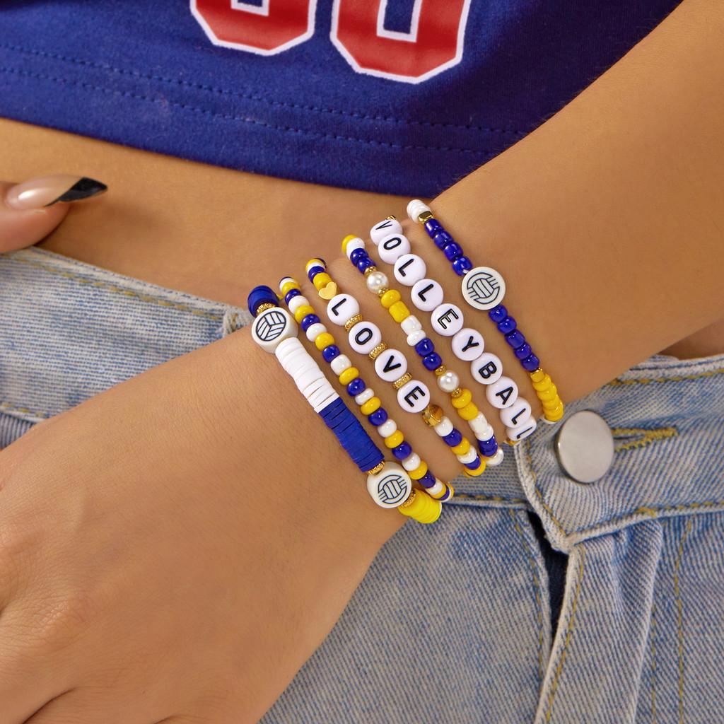 Sports Jewelry Geometric Alloy Handmade Unisex Bracelet For Sports Enthusiasts