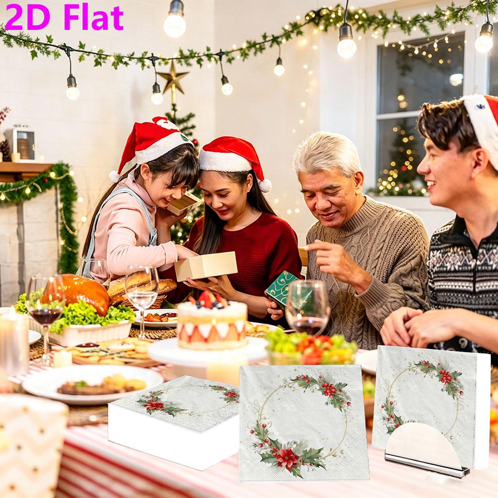 20pcs Disposable Napkins with Fruit Flower Pattern Print for Wedding,Parties,and Daily Use for Thanksgiving Fall Christmas Table Decoration