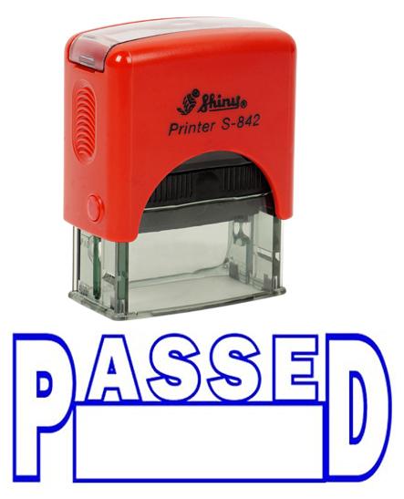 PASSED Self Inking Rubber Stamp Custom Shiny Office Stationary Stamp