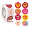 1 Roll Practical Label Charming Heart Tag Bright Color Shape Gift Packaging Label Tag