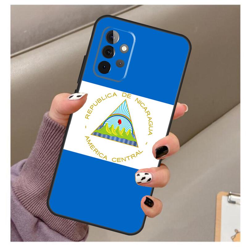 Nicaragua Flag Case For Samsung Galaxy A13 A33 A53 A73 A14 A24 A34 A54 A72 A52 A32 A22 A12 A51 A71 A15 A25