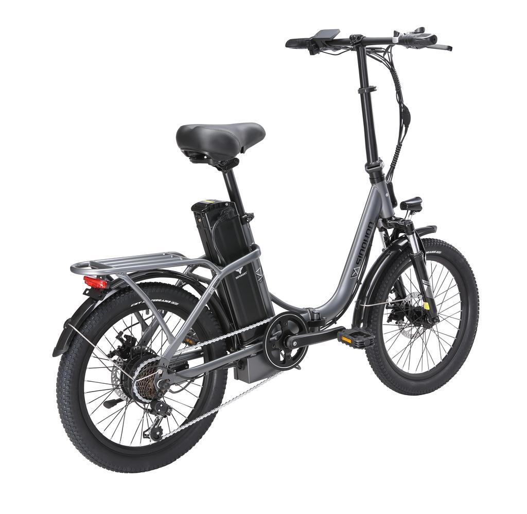 SINOHON C20 Folding Convenient Electric Bicycle With Seat 250W Men's E-Ebike 36V18Ah Battery 20 Inch Fat Tires Women's Convenient Electric Bike