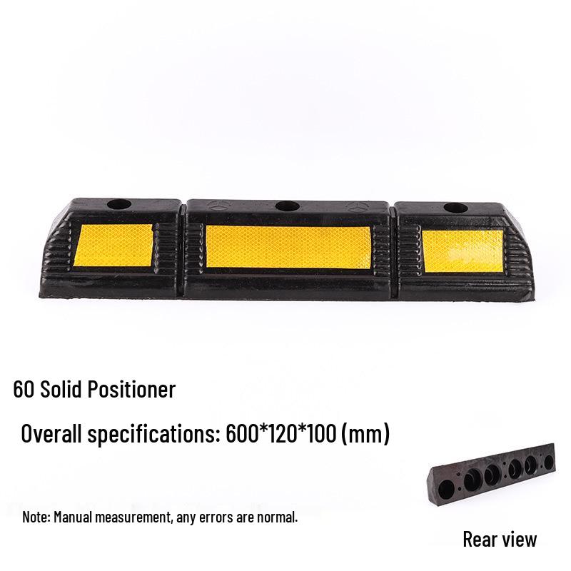 Rubber & Plastic Wheel Chock: Anti-Collision Parking Stopper for Garage and Reversing.