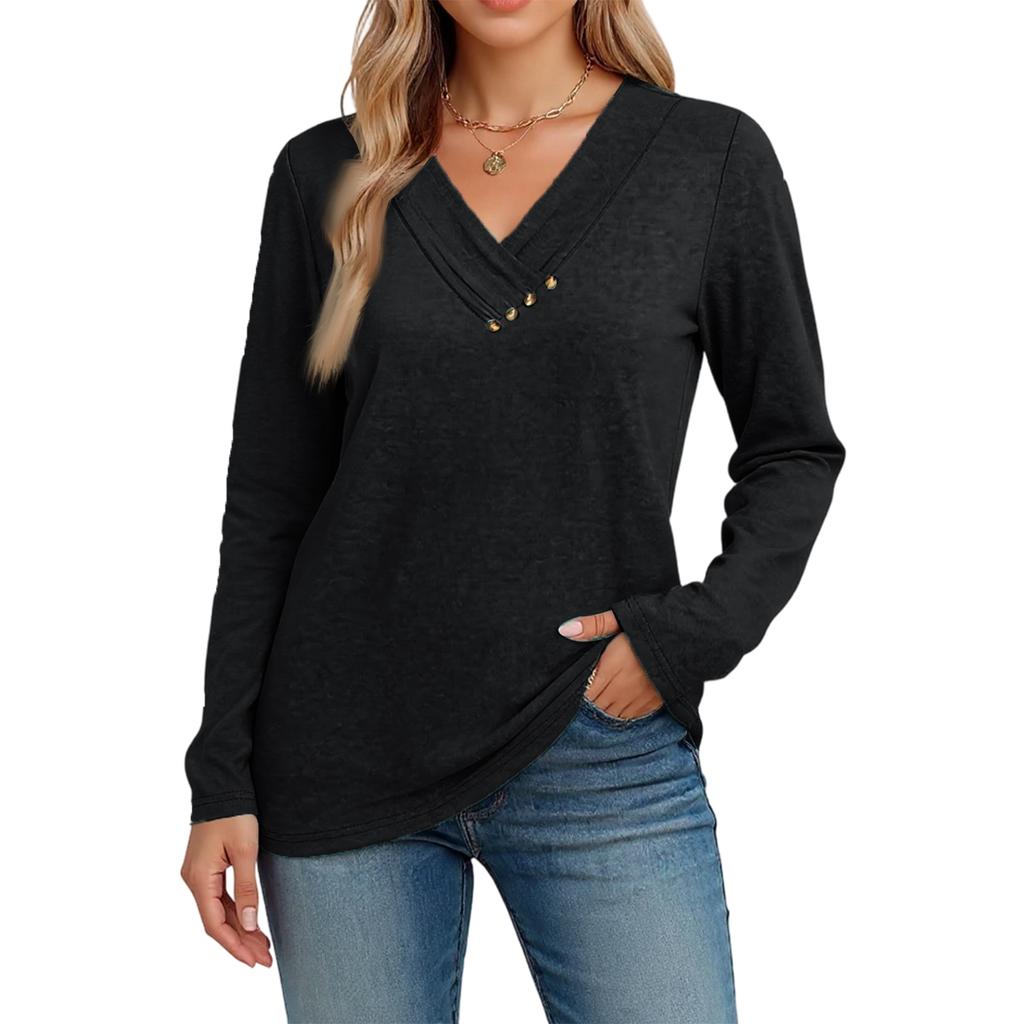 Women's Fashionable Long Sleeve Elegant Commuting And Casual Top