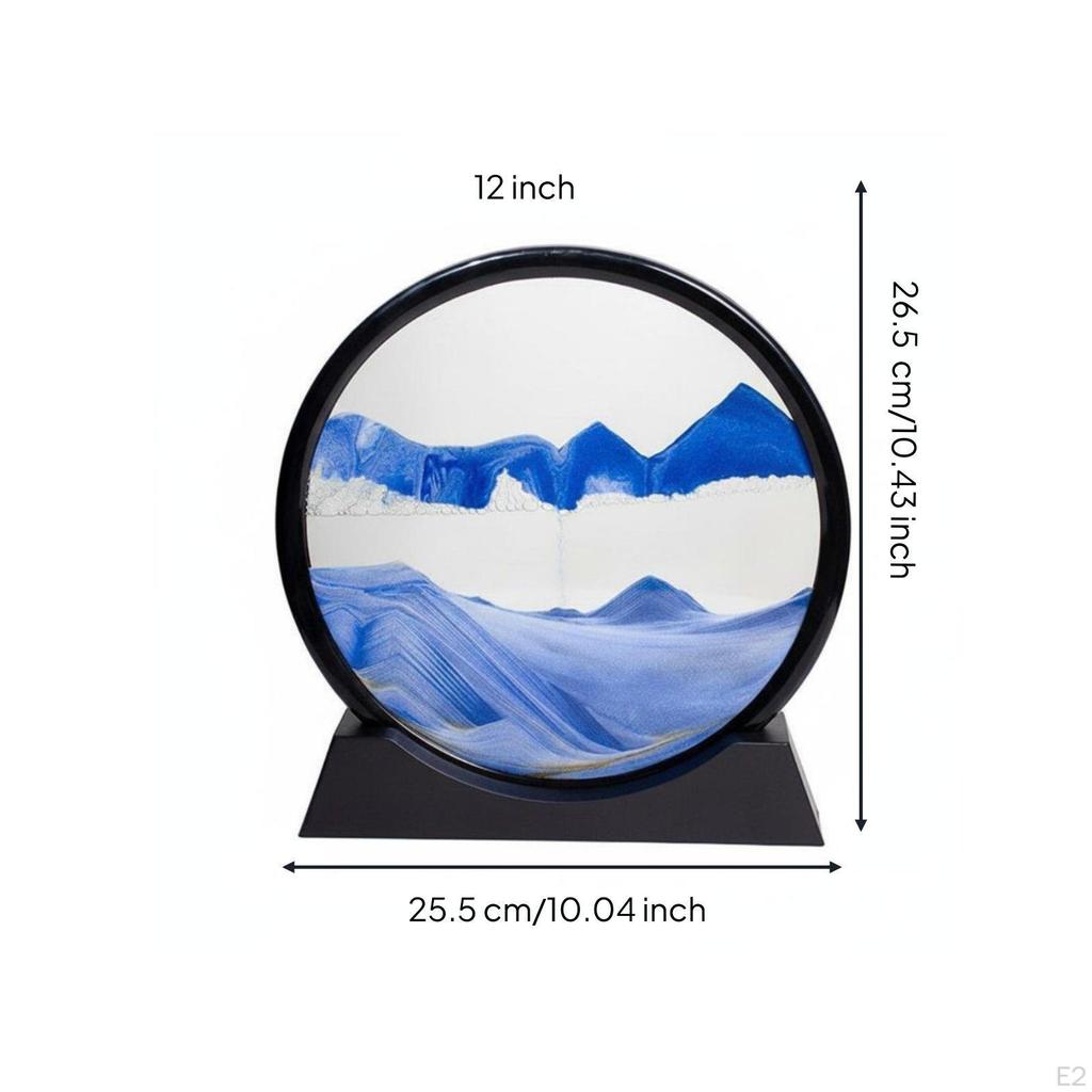 Drifting Sand Picture High Clearness Glass Moving Art Rotatable 3D Deep Sea