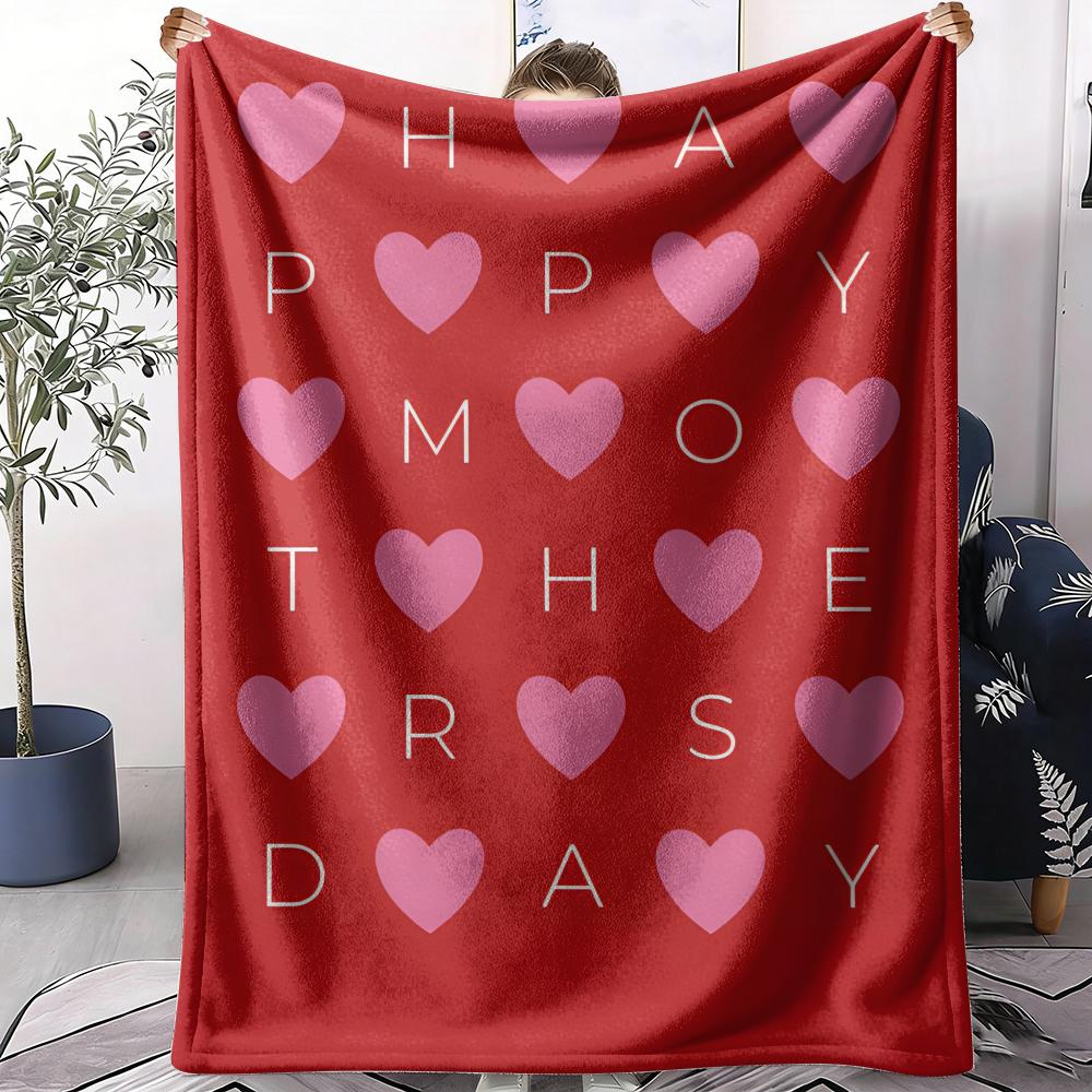 Fashion Mother s Day Throw Soft Flannel Throw Summer AC Blanket Lightweight Cool Nap Blanket for Sofa Bed Couch Travel 75X95CM
