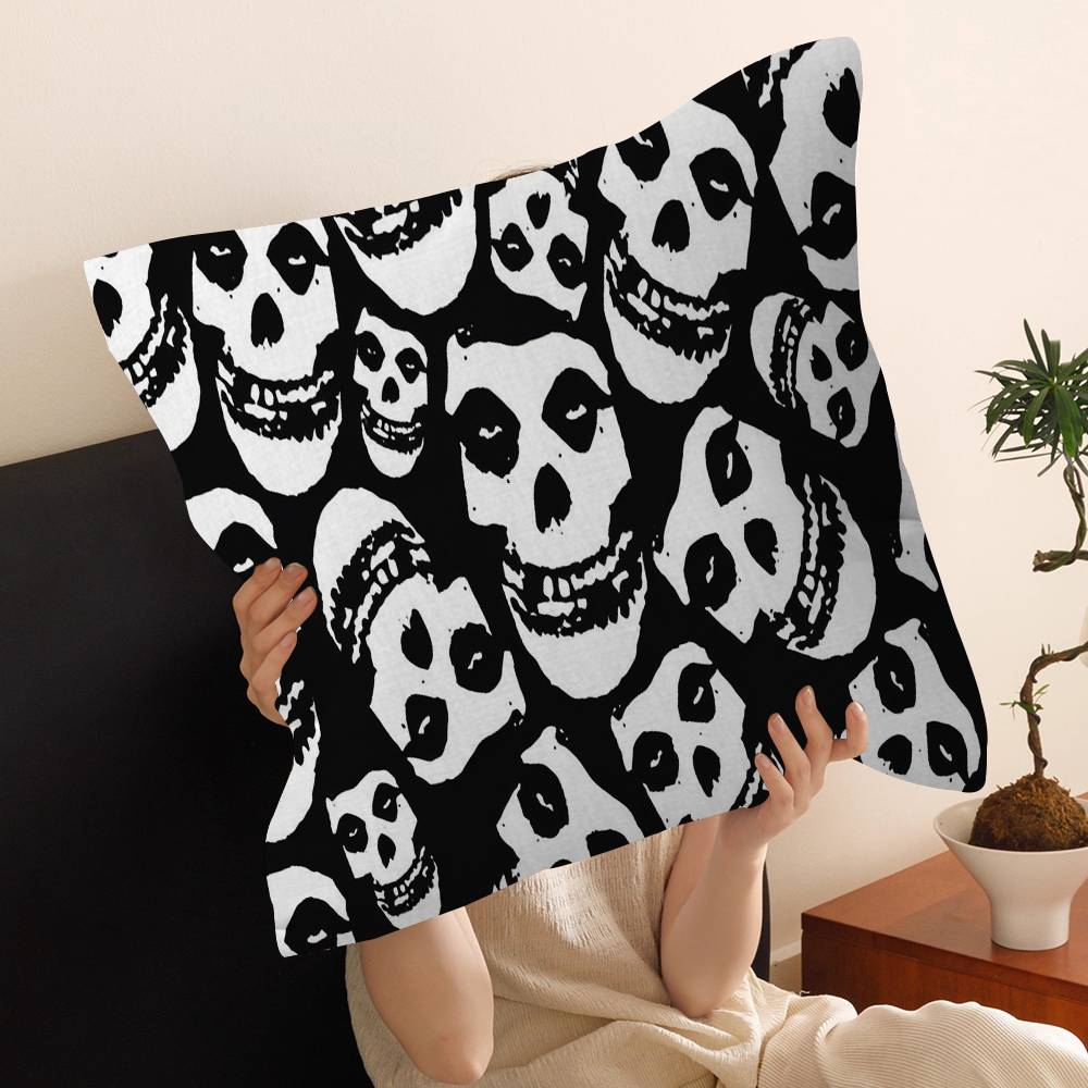 Band M-Misfits Logo Cushion Cover Pillowcase Upholstery Sofa Throw Pillow Home Decor Pillowcas