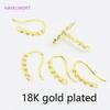 Multi Sizes 14K Gold Plated U Shape Earring Hooks Fittings Inlaid Zircon Ear Wire Hooks For DIY Jewelry Making Accessories Craft