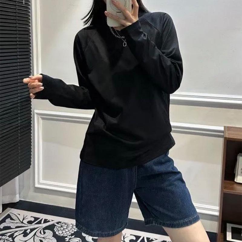 Su Ran Spring/Summer Age-Reducing Quick-Dry Travel T-Shirt – Round Neck, Drop Shoulder, Long Sleeve, Minor Flaws