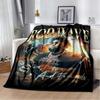 Hip Hop Rapper Blanket Rod Wave Flannel Blanket Soft Warm Throw Bedroom Decor Napping Couch Sofa Bed Chair Cover for Boys Girls