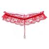 Women's Lingerie Sexy Artificial Pearl Decoration Lace thong Underwear