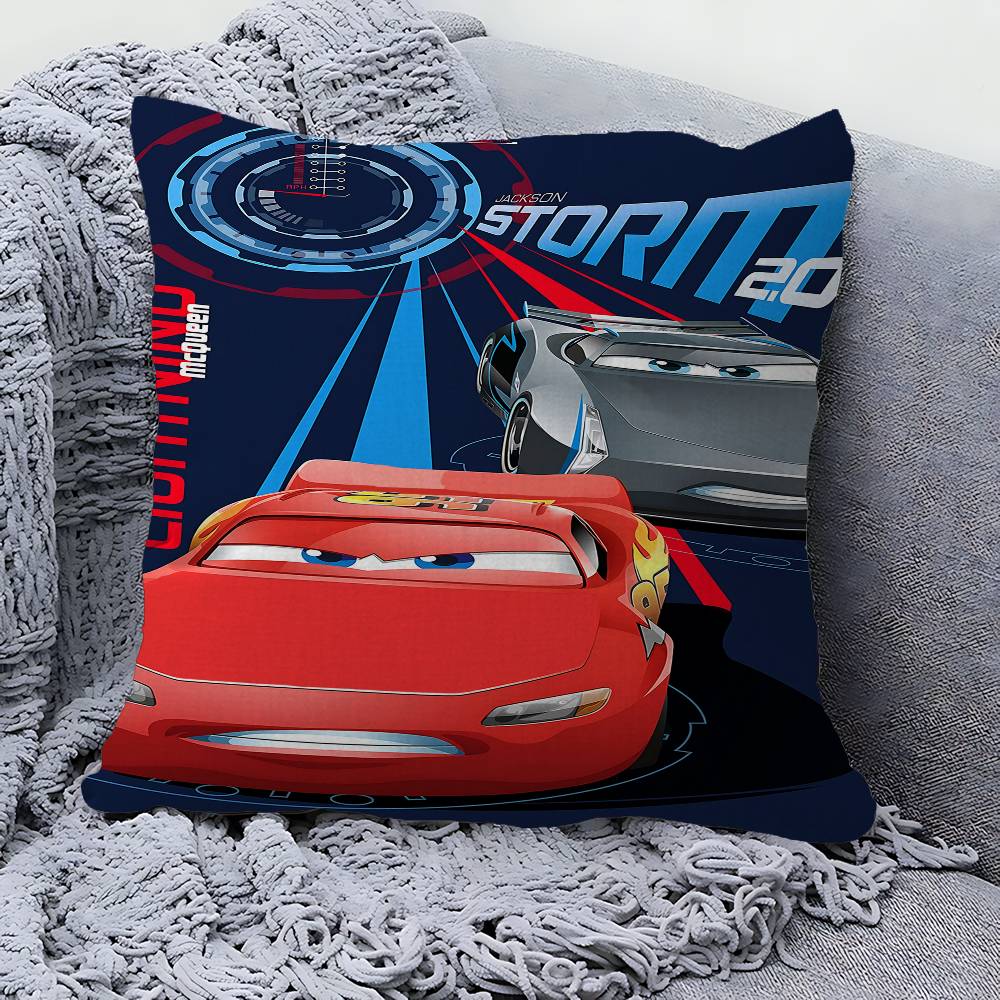 Cartoon L-lightning Anime M-mcQueen Office Cushion Pillowcase Car Cushion Cover45X45CM Lumbar Pillowcase Sofa Pillowcover