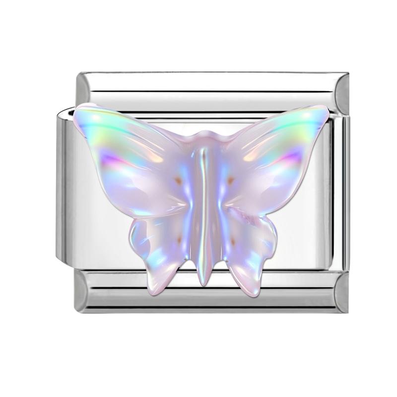 Fashion Heart Bow Knot Butterfly Star Rose Flowers Italian Charm Links Fit 9mm Stainless Steel Bracelet Women DIY Making Gift