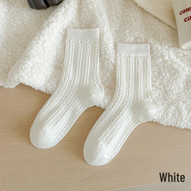 Dámské hřejivé ponožky střední délky s fleecovou podšívkou pro podzim/zimu