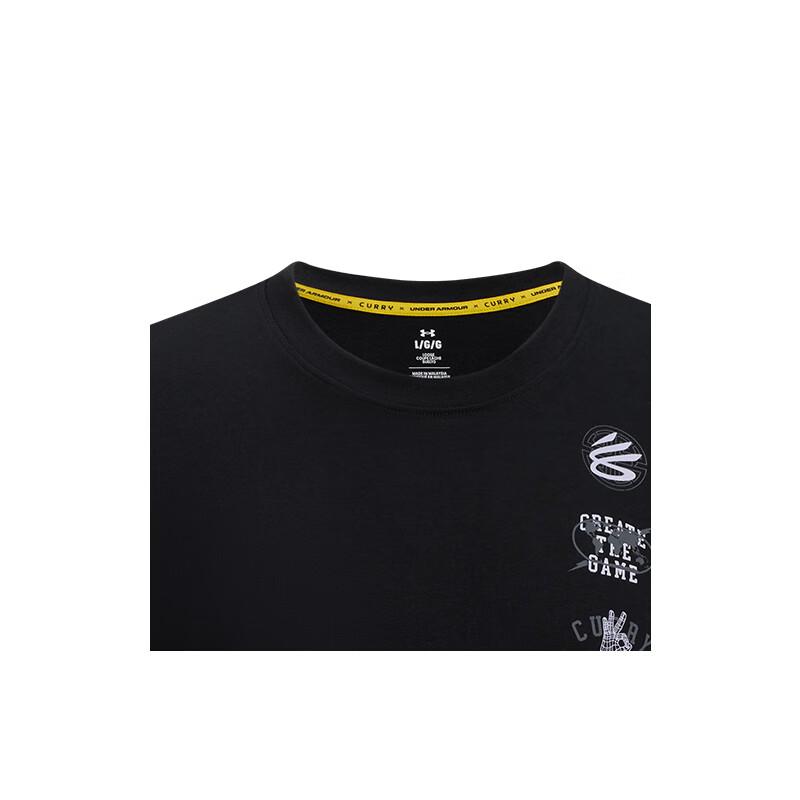 Under Armour Curry China Tour Series Printed Pattern Simple Basketball Short Sleeve T-Shirt Men Tops Black 6001849-001