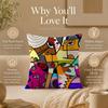 Art A-Abstract FacesS Cushion Cover Double-Sided Printed Pillow Cover Hypoallergenic Dust-Mite Proof