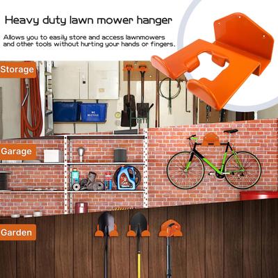 Grass Trimmer Rack Wall Mount Weedeater Hanger Heavy Duty Steel Weed Wacker Hooks Garage Organizer for Hedge Trimmer Garden Power Tool