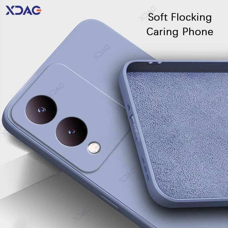 Mobile Phone Cases for VIVO Y28 VIVOY28 5G 6.56" 360 Soft Luxury Square Liquid Silicone Back Cover Waterproof Bag Armor
