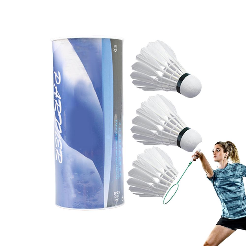 Badminton Ball High Speed Professional Feather Shuttlecock For Indoor Professional High Stability White Shuttle For Beach Racket