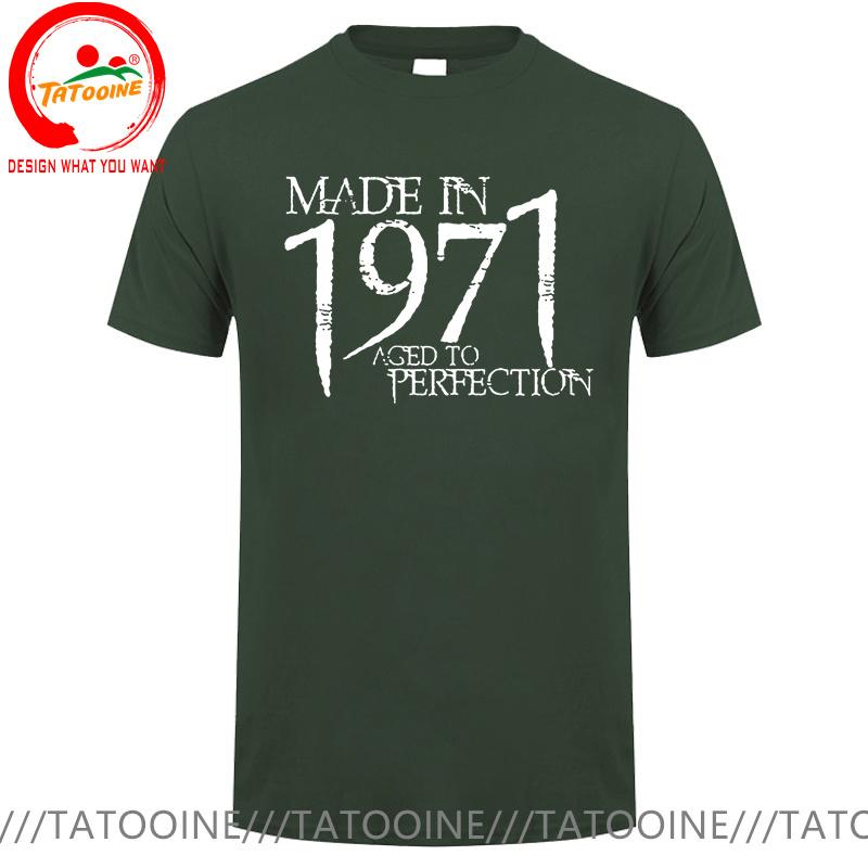 Born In 1971 Plus Size 5xl 6xl Tshirt Unisex Tshirt Homme Summer Made 1971 Aged To Perfection T Shirt Unisex Birthday Gifts Tee Shirt