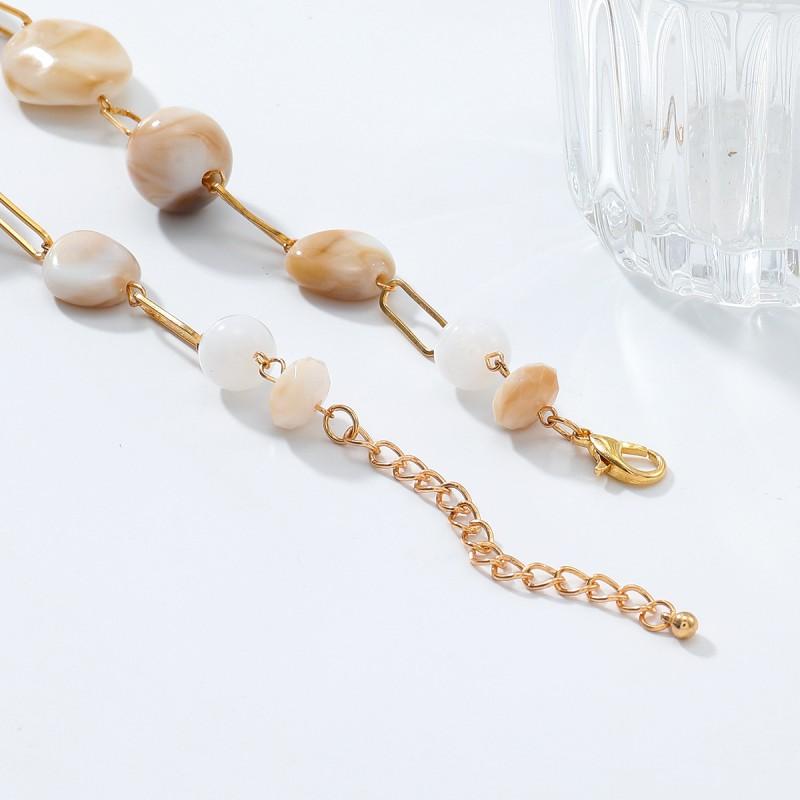 Handmade Resin Floral Statement Necklace Women Boho Beach Chic Layered Pendant Chain 2025 Fashion Accessory