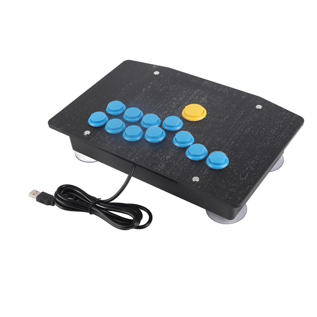 Arcade Controller 12 Keys Supports SOCD All Button Arcade Fight Stick with Turbo Function for Game