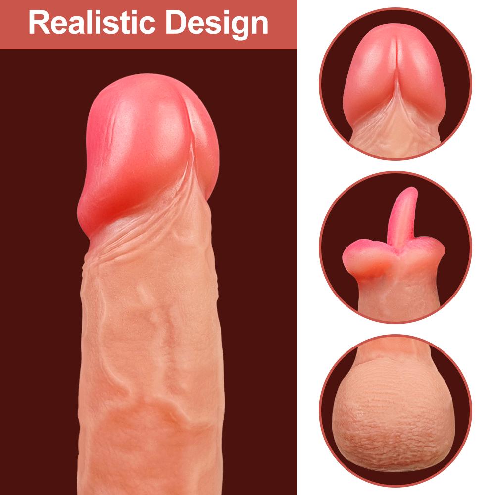 Přísavka Realistické Dildo Vibrátor Topení Vibrátory Cítí se jako Skin Přísavka Penis Dálkové ovládání Sexuální hračky pro dospělé pro ženy