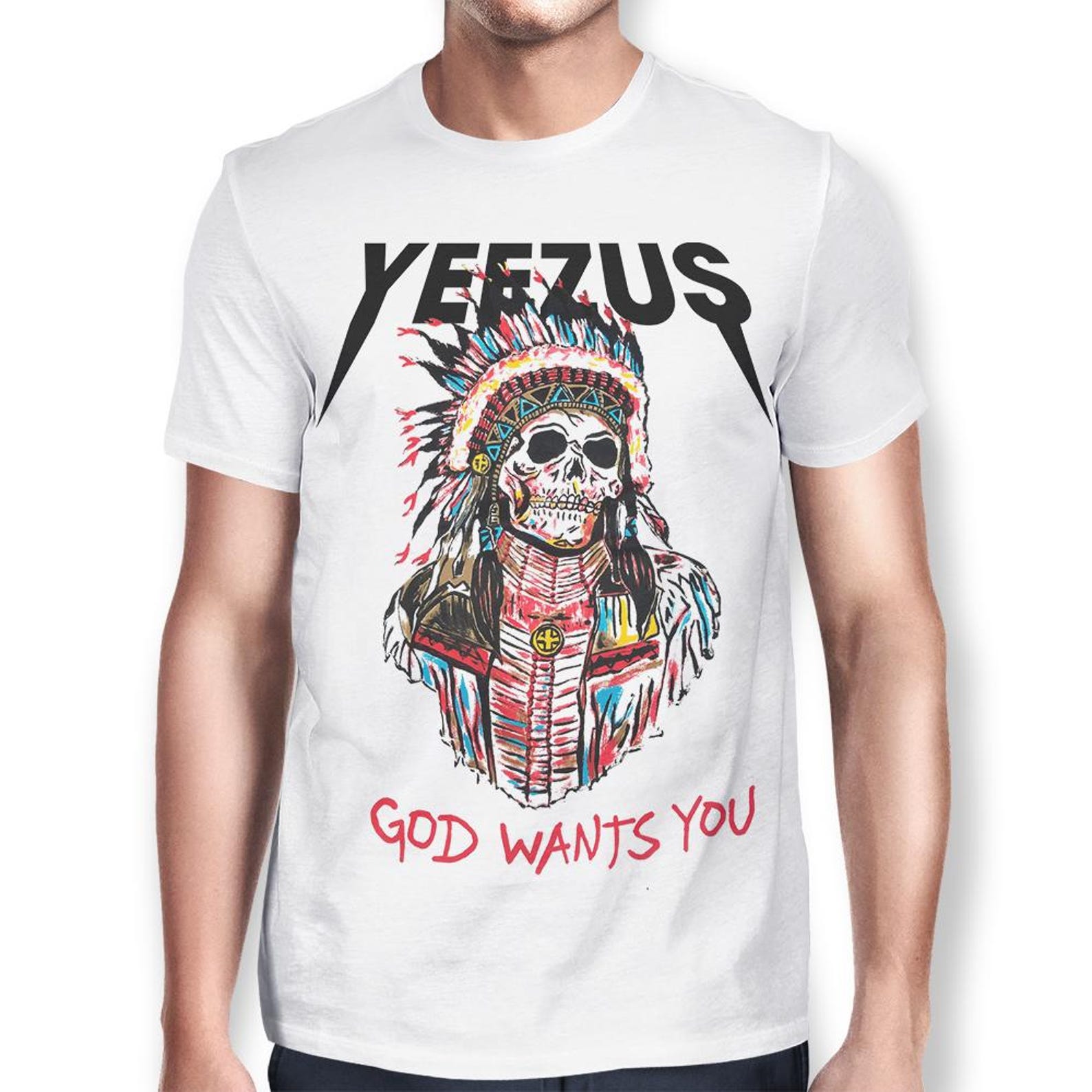 Kanye West Yeezus God Wants You T-Shirt, Men s and Women s Sizes XL