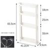 Slim Behind-Door Storage Trolley: Multi-Layer Shelf for Bathroom & Toilet.