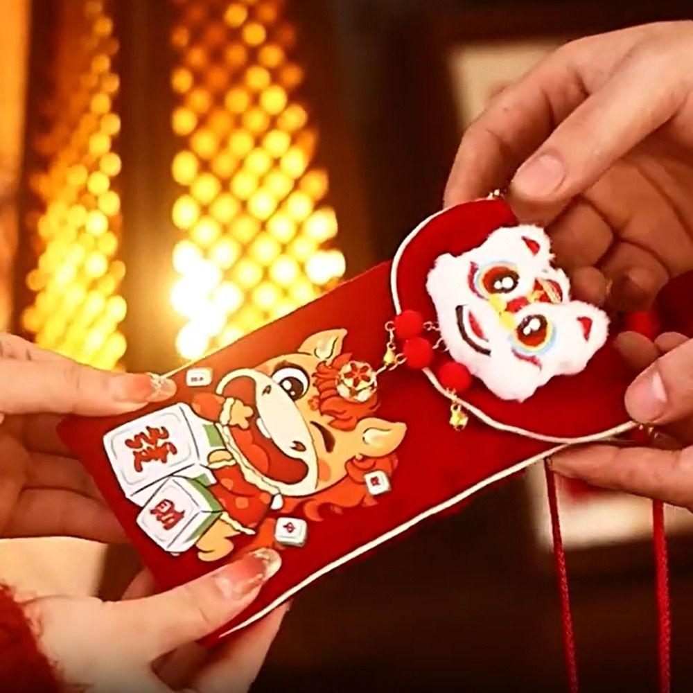Chinese Style New Year Money Envelopes 2026 Horse Year Lucky Money Bag Money Pocket Kids Gift