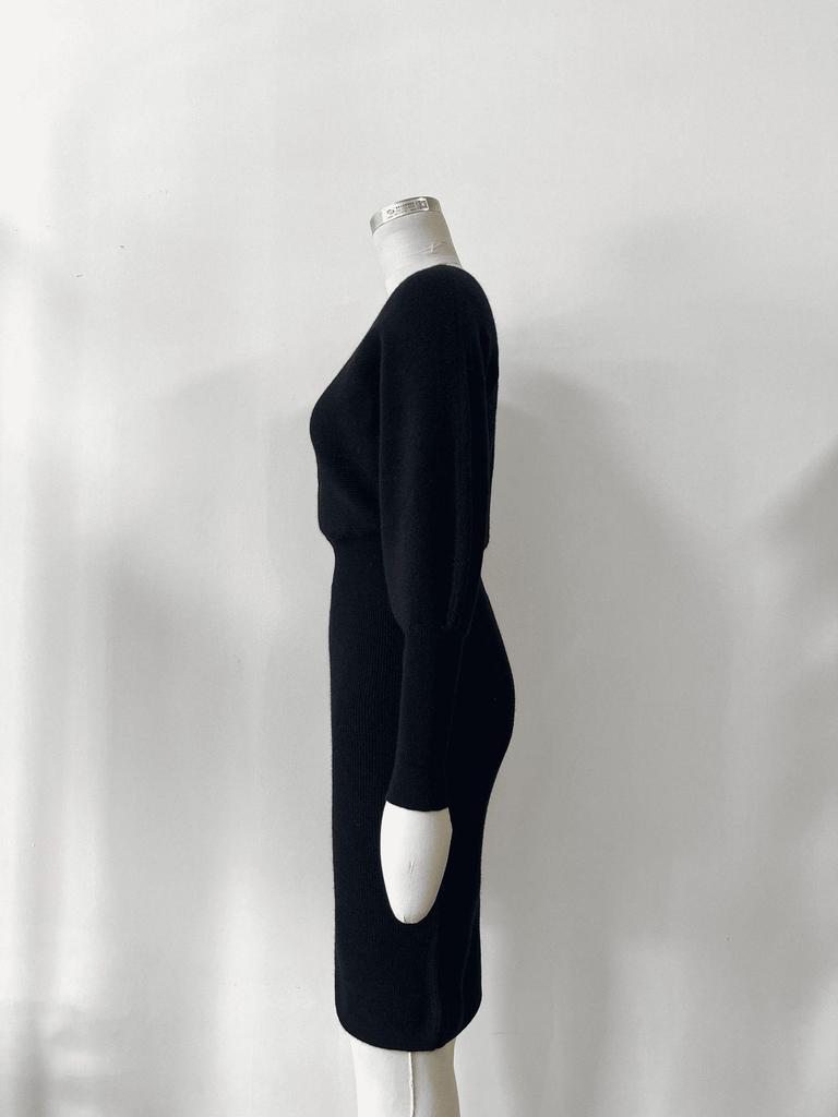 European Style Slim-Fit Knit Dress - Autumn/Winter Hip-Hugging
