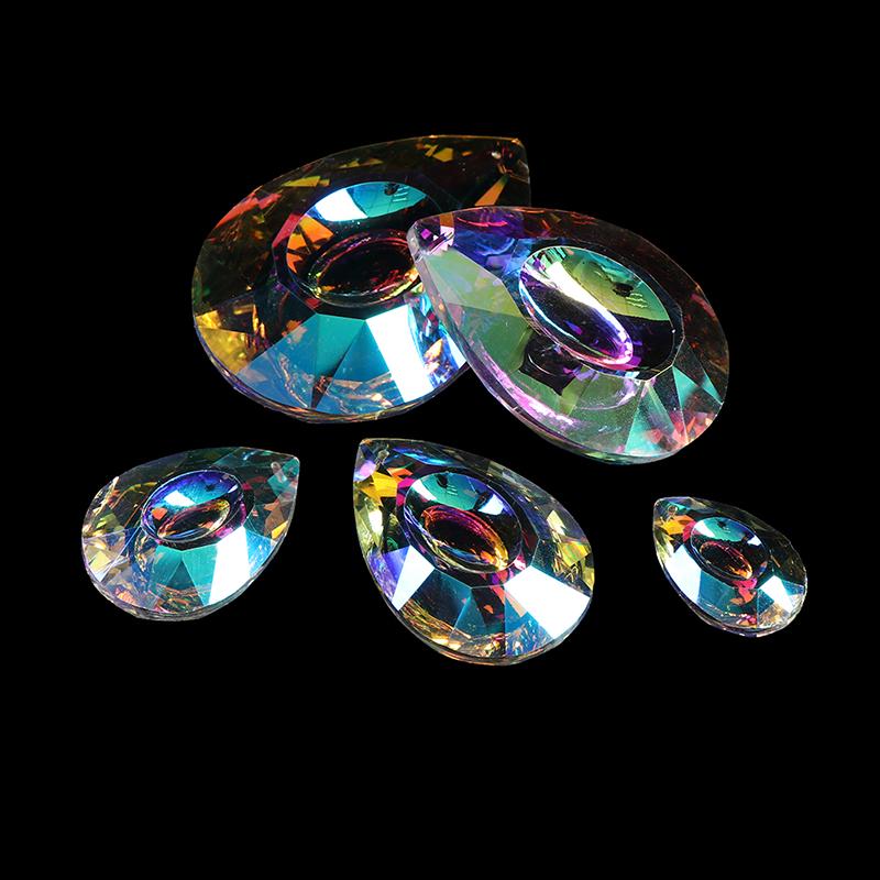 Colorful Crystals Hanging Drops Chandelier Lamp Prisms Parts