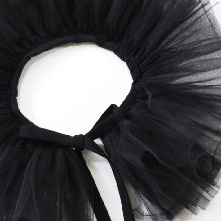 Vintage Mädchen Jabot Kragen Hals Viktorianischer Rüschenkragen mit Selbstbindeband