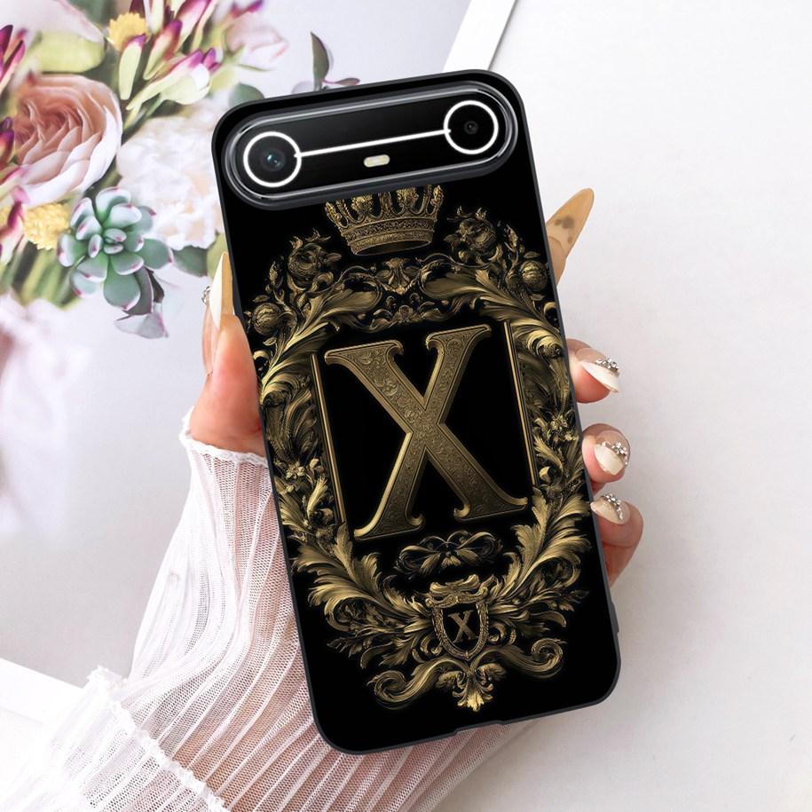 For Tecno Pova Slim Case Luxury Crown Letters Funda Soft Silicone Phone Cover For Tecno Pova Slim 5G Coque KM9 Shockproof Bumper
