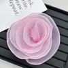 Patch Fiore Grande Organza Multistrato Fiore Petto 3D Patch per Abbigliamento Spilla Fatta a Mano Accessori Applique per Vestiti Cucito