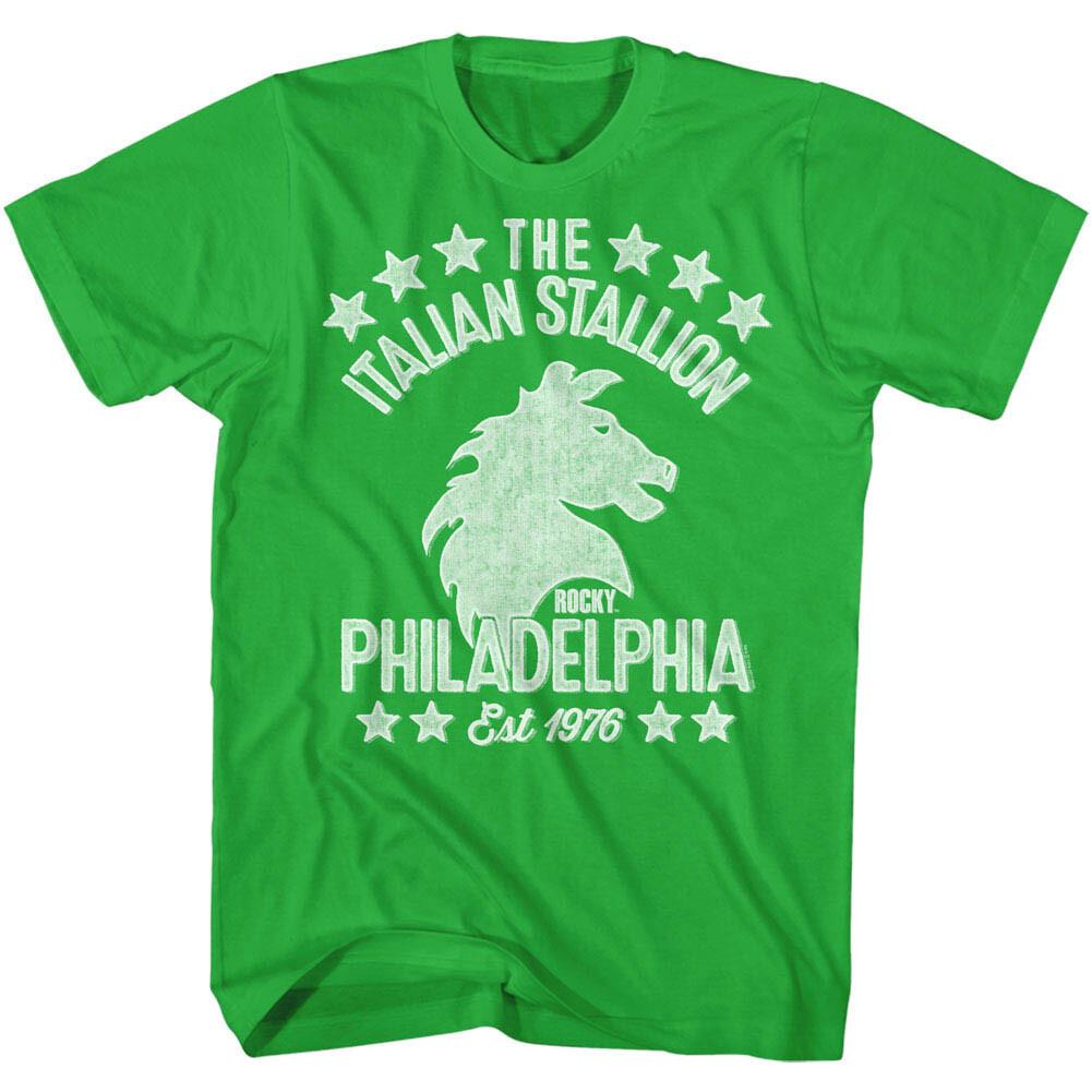Rocky Movie The Italian Stallion Logo Est 1976 Philadelphia Men T Shirt